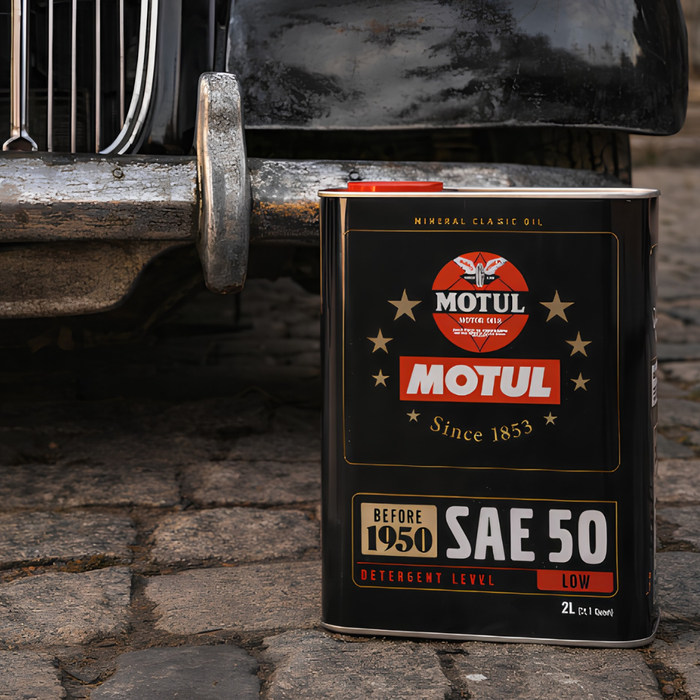 Motul Classic SAE 50 Mineral Monograde Vintage Engine Oil 2 Liter Pack of 7
