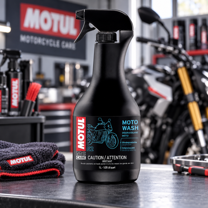 Motul MC Care E2 Moto Wash Biodegradable Motorcycle Cleaner & Degreaser 1L Pack of 4