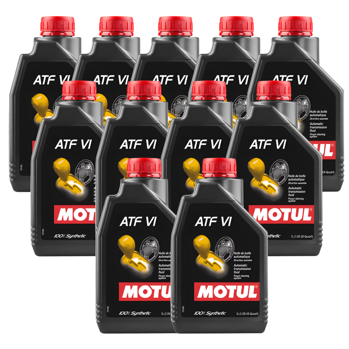 Motul ATF VI 100% Synthetic Low-Viscosity Automatic Transmission Fluid 1L Pack of 11