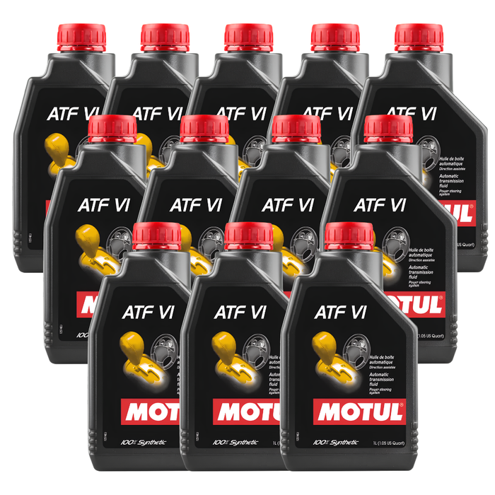Motul ATF VI 100% Synthetic Low-Viscosity Automatic Transmission Fluid 1L Pack of 12