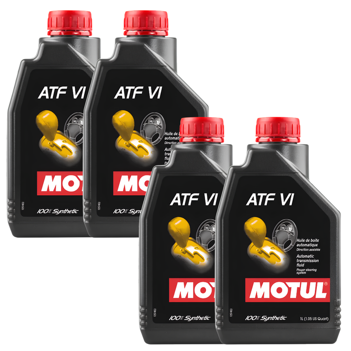 Motul ATF VI 100% Synthetic Low-Viscosity Automatic Transmission Fluid 1L Pack of 4