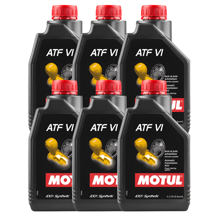 Motul ATF VI 100% Synthetic Low-Viscosity Automatic Transmission Fluid 1L Pack of 6