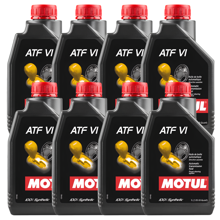 Motul ATF VI 100% Synthetic Low-Viscosity Automatic Transmission Fluid 1L Pack of 8