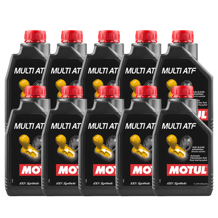 Motul Multi ATF 100% Synthetic Automatic Transmission & Power Steering Fluid 1L Pack of 10
