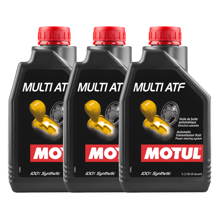 Motul Multi ATF 100% Synthetic Automatic Transmission & Power Steering Fluid 1L Pack of 3
