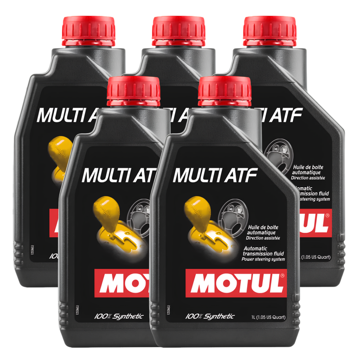 Motul Multi ATF 100% Synthetic Automatic Transmission & Power Steering Fluid 1L Pack of 5