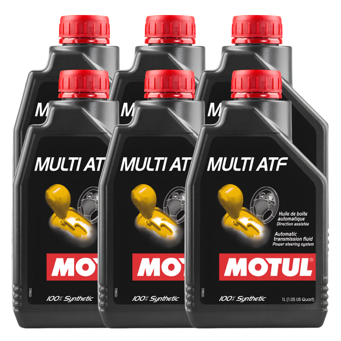 Motul Multi ATF 100% Synthetic Automatic Transmission & Power Steering Fluid 1L Pack of 6