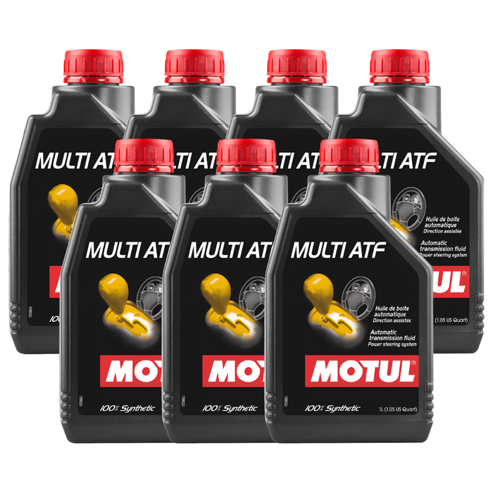 Motul Multi ATF 100% Synthetic Automatic Transmission & Power Steering Fluid 1L Pack of 7