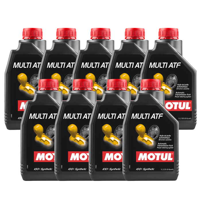Motul Multi ATF 100% Synthetic Automatic Transmission & Power Steering Fluid 1L Pack of 9