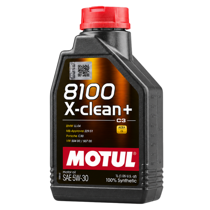 Motul 8100 X-CLEAN+ 5W-30 Full Synthetic Mid-SAPS Engine Oil 1 Liter