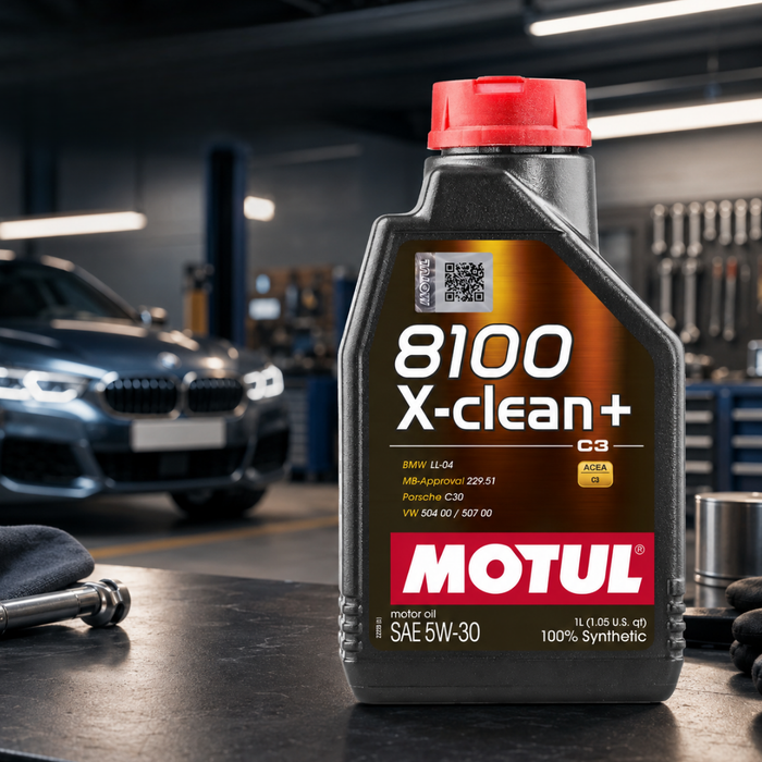 Motul 8100 X-CLEAN+ 5W-30 Full Synthetic Mid-SAPS Engine Oil 1 Liter