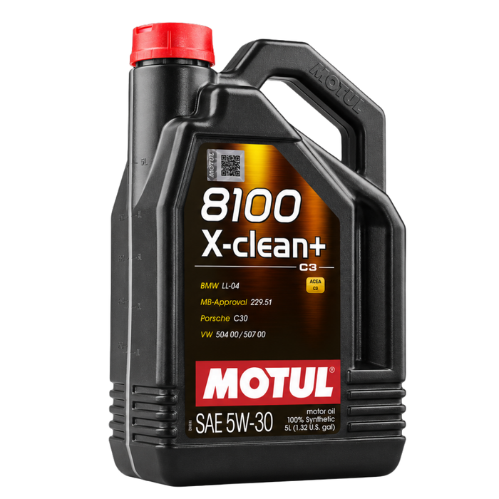 Motul 8100 X-CLEAN+ 5W-30 Full Synthetic Mid-SAPS Engine Oil 5 Liter