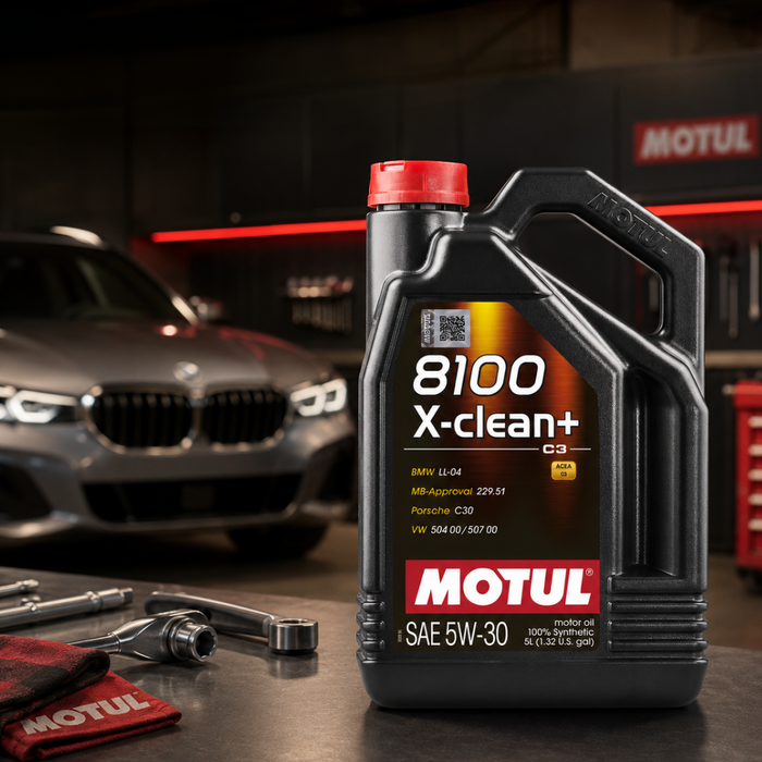 Motul 8100 X-CLEAN+ 5W-30 Full Synthetic Mid-SAPS Engine Oil 5 Liter