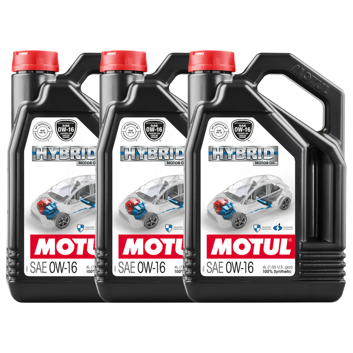 Motul Hybrid 0W-16 100% Synthetic Fuel Economy Hybrid Engine Oil 4L Pack of 3
