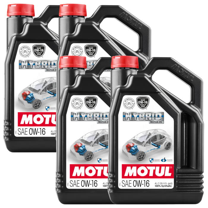 Motul Hybrid 0W-16 100% Synthetic Fuel Economy Hybrid Engine Oil 4L Pack of 4