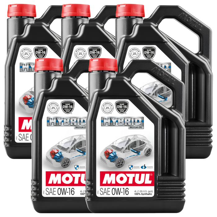 Motul Hybrid 0W-16 100% Synthetic Fuel Economy Hybrid Engine Oil 4L Pack of 5