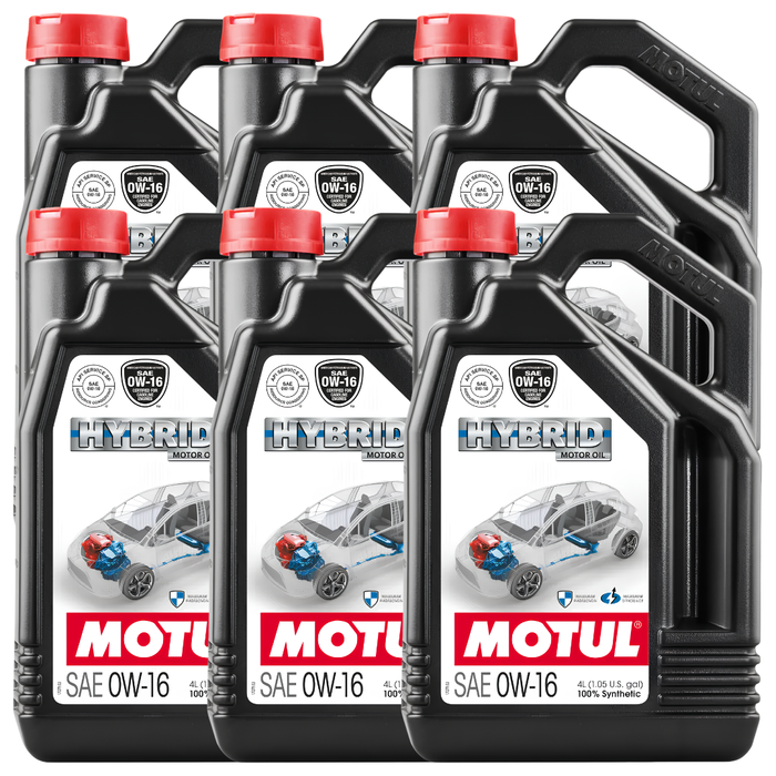 Motul Hybrid 0W-16 100% Synthetic Fuel Economy Hybrid Engine Oil 4L Pack of 6