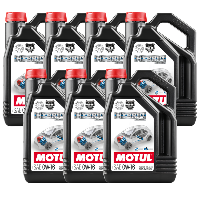 Motul Hybrid 0W-16 100% Synthetic Fuel Economy Hybrid Engine Oil 4L Pack of 7