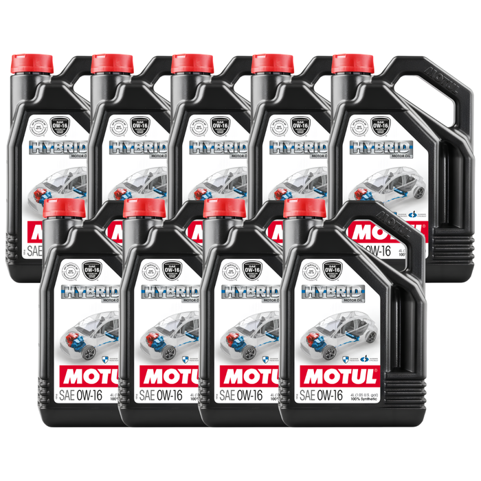 Motul Hybrid 0W-16 100% Synthetic Fuel Economy Hybrid Engine Oil 4L Pack of 9