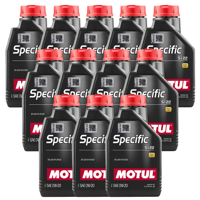 Motul Specific 5122 0W-20 100% Synthetic Fuel Economy JLR Engine Oil 1L Pack of 12