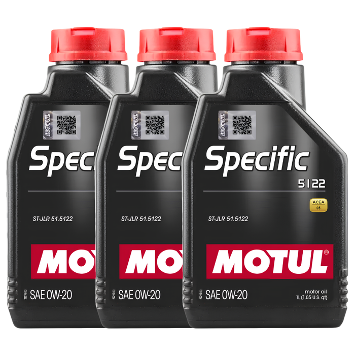 Motul Specific 5122 0W-20 100% Synthetic Fuel Economy JLR Engine Oil 1L Pack of 3