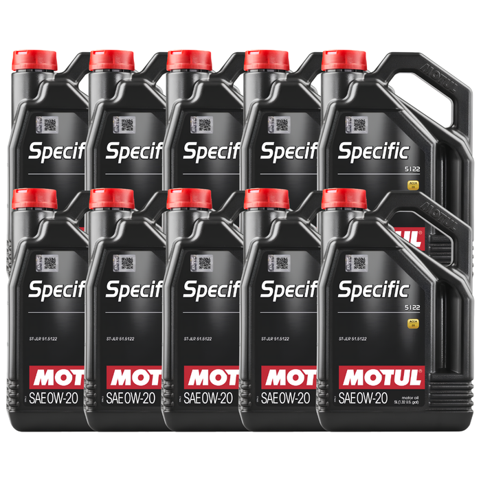 Motul Specific 5122 0W-20 Synthetic Jaguar Land Rover Engine Oil 5L Pack of 10