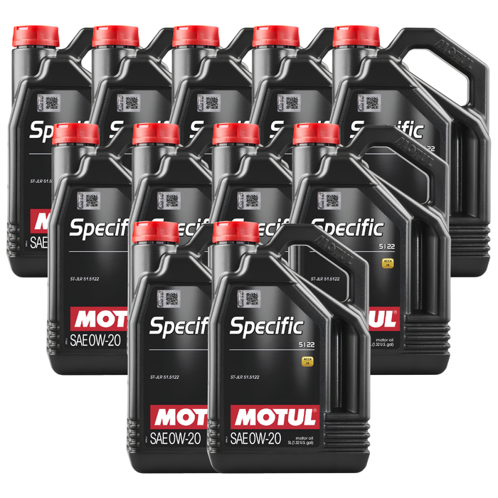 Motul Specific 5122 0W-20 Synthetic Jaguar Land Rover Engine Oil 5L Pack of 11