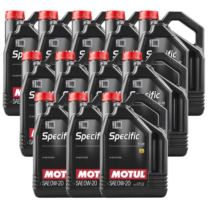 Motul Specific 5122 0W-20 Synthetic Jaguar Land Rover Engine Oil 5L Pack of 12