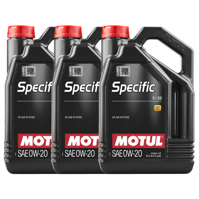 Motul Specific 5122 0W-20 Synthetic Jaguar Land Rover Engine Oil 5L Pack of 3
