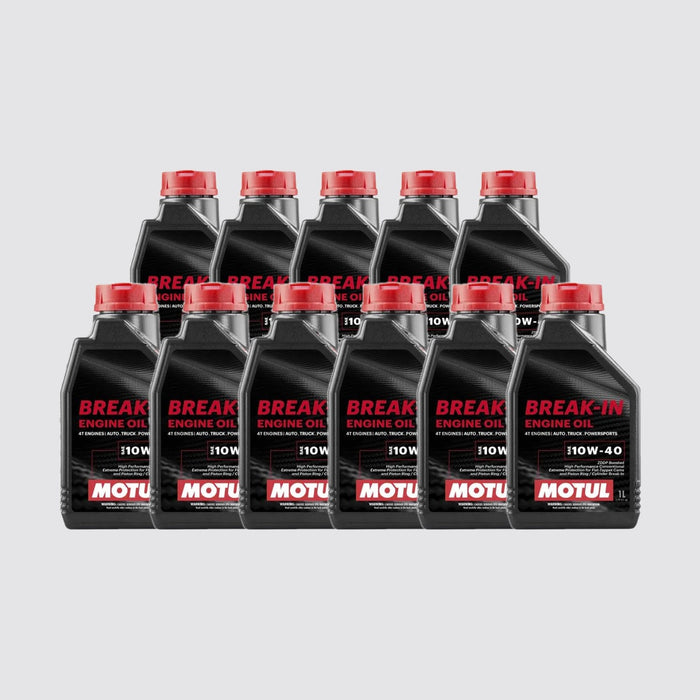 Motul Break-In Engine Oil 10W-40 High-Zinc Mineral Oil 1 Quart Case of 11