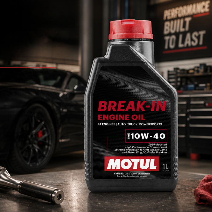 Motul Break-In Engine Oil 10W-40 High-Zinc Mineral Oil 1 Quart Case of 12