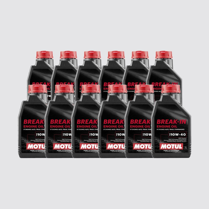 Motul Break-In Engine Oil 10W-40 High-Zinc Mineral Oil 1 Quart Case of 12