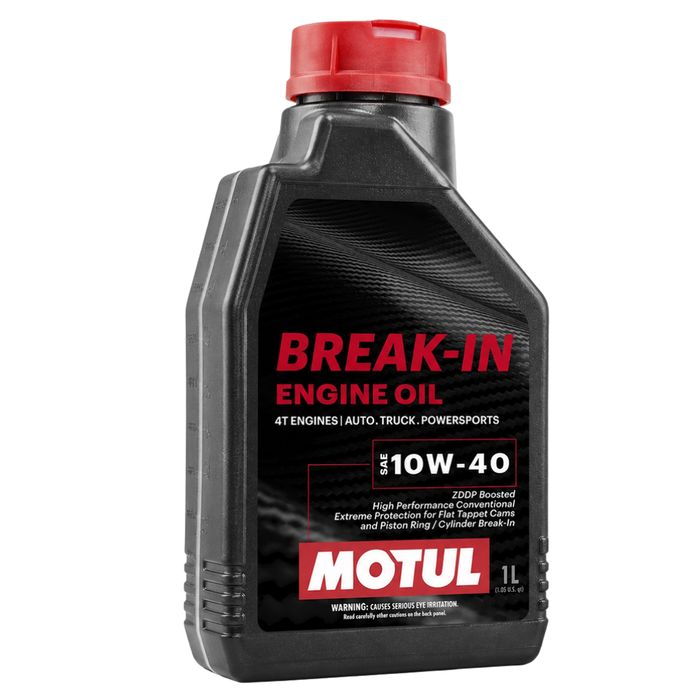 Motul Break-In Engine Oil 10W-40 High-Zinc Mineral Oil 1 Quart Pack of 2
