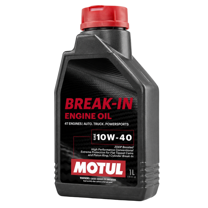 Motul Break-In Engine Oil 10W-40 High-Zinc Mineral Oil 1 Quart Pack of 5
