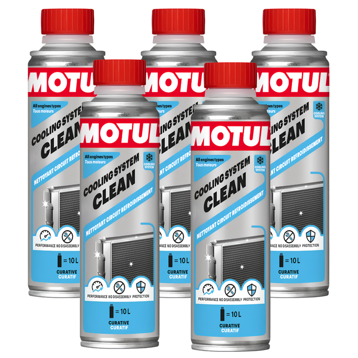 Motul Cooling System Clean Radiator & Cooling Circuit Cleaner 300ml Pack of 5