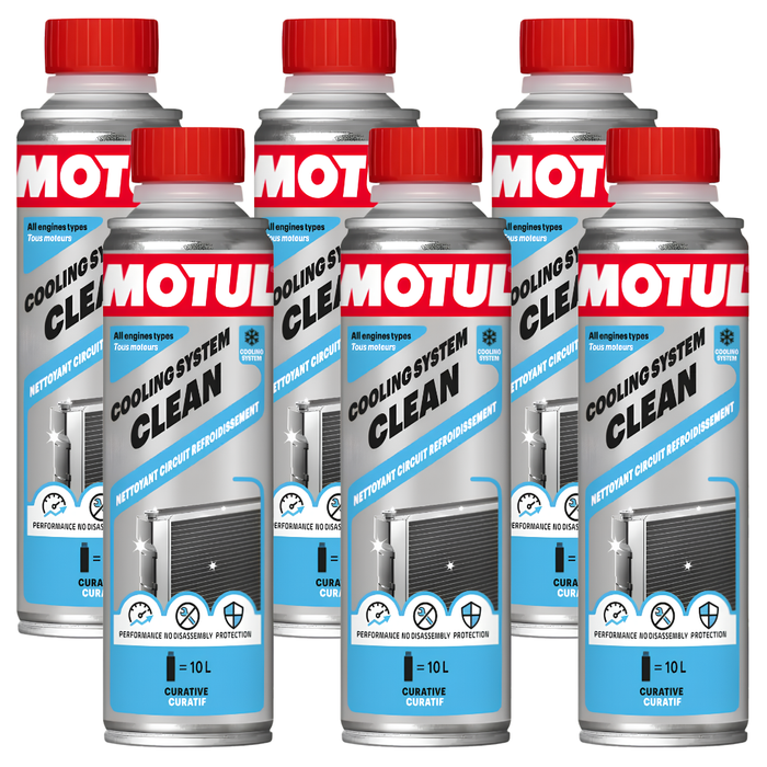 Motul Cooling System Clean Radiator & Cooling Circuit Cleaner 300ml Pack of 6