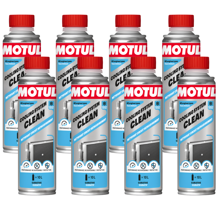 Motul Cooling System Clean Radiator & Cooling Circuit Cleaner 300ml Pack of 8