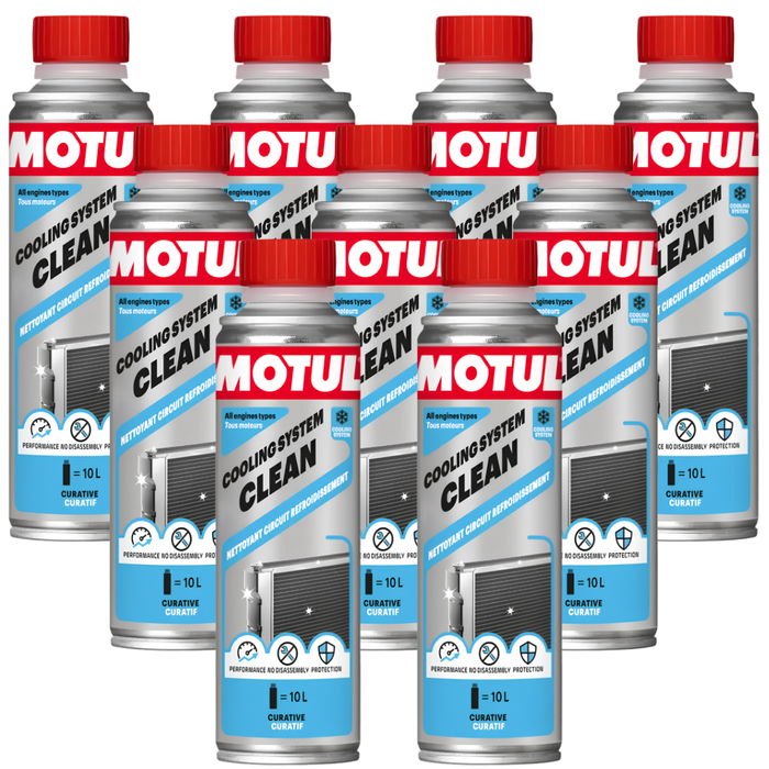Motul Cooling System Clean Radiator & Cooling Circuit Cleaner 300ml Pack of 9