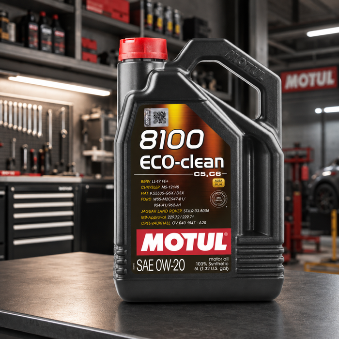 Motul 8100 Eco-Clean 0W-20 100% Synthetic Fuel Economy Engine Oil 5L Pack of 3