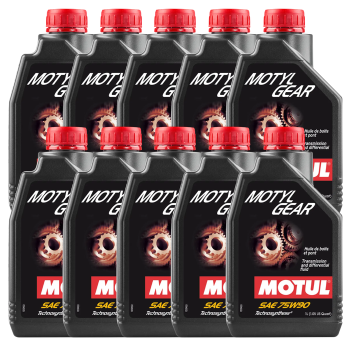 Motul Motylgear 75W-90 Technosynthese GL-4 GL-5 Manual Gear Oil 1L Pack of 10