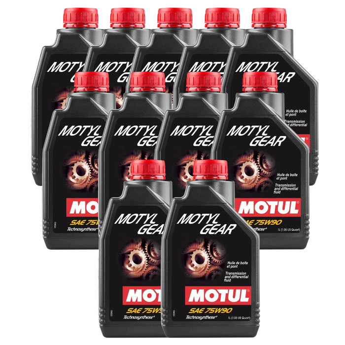 Motul Motylgear 75W-90 Technosynthese GL-4 GL-5 Manual Gear Oil 1L Pack of 11