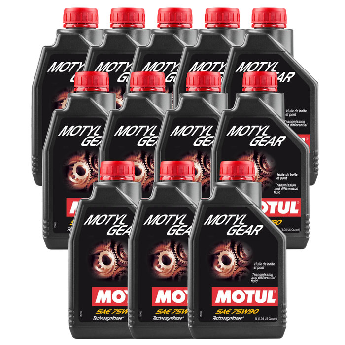 Motul Motylgear 75W-90 Technosynthese GL-4 GL-5 Manual Gear Oil 1L Pack of 12