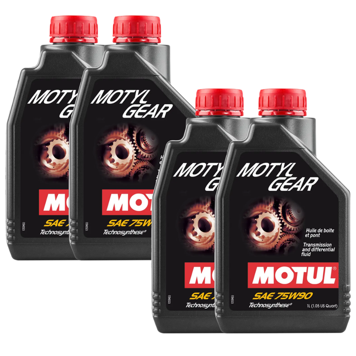 Motul Motylgear 75W-90 Technosynthese GL-4 GL-5 Manual Gear Oil 1L Pack of 4