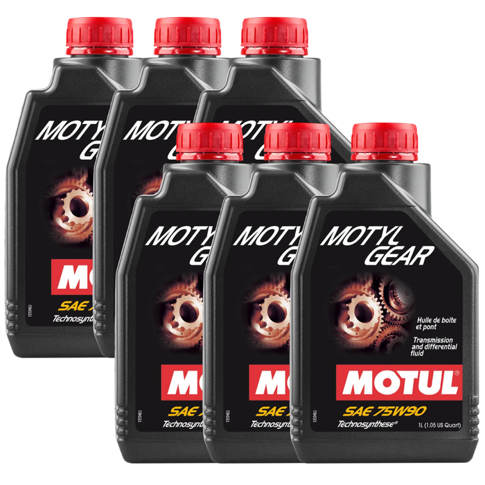 Motul Motylgear 75W-90 Technosynthese GL-4 GL-5 Manual Gear Oil 1L Pack of 6