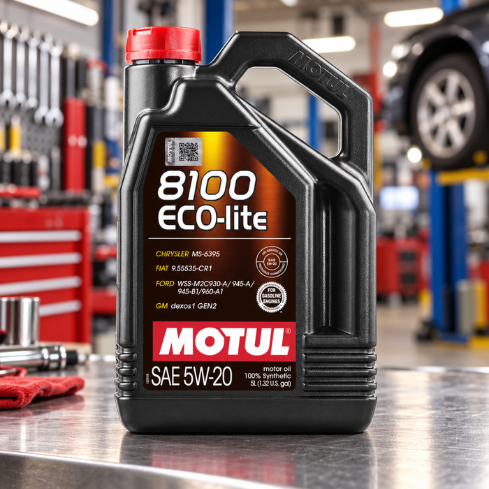 Motul 8100 ECO-LITE 5W-20 100% Synthetic Fuel Economy Engine Oil 5L