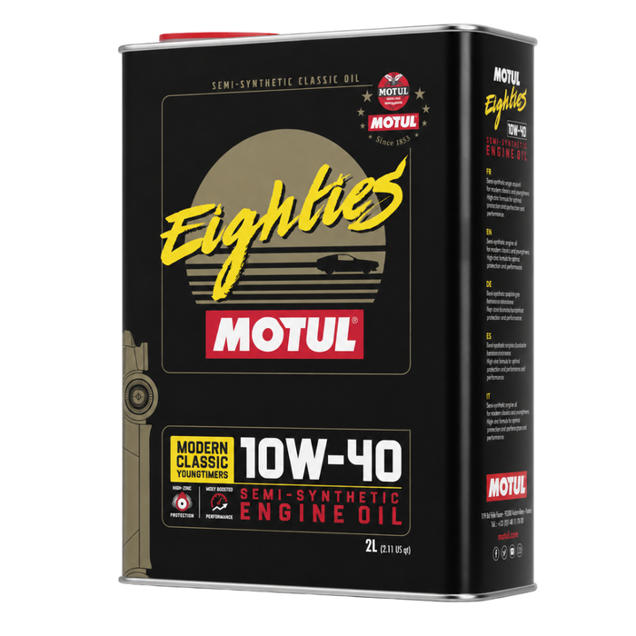 Motul Classic Eighties 10W-40 Semi-Synthetic Classic Engine Oil 2 Liter