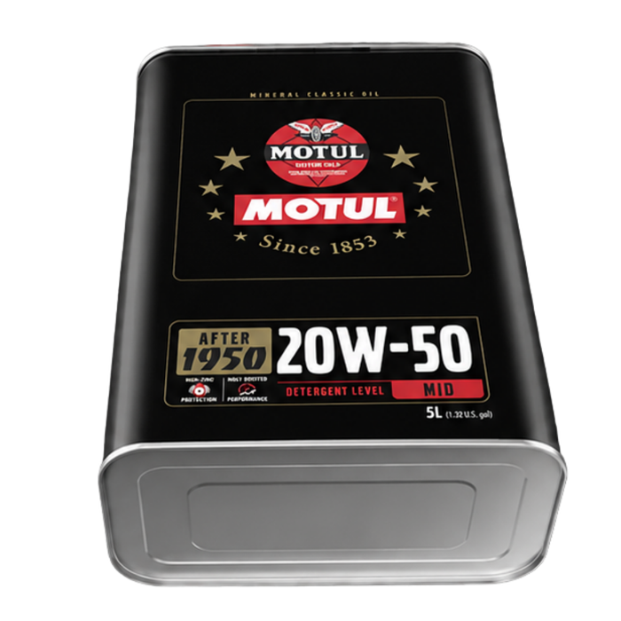 Motul Classic Performance 20W-50 Mineral High-Zinc Engine Oil 5 Liter