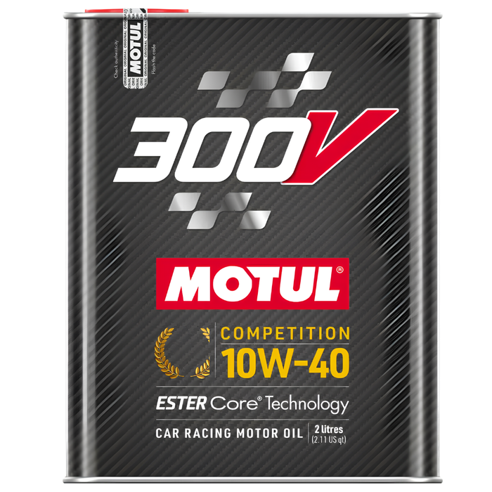 Motul 300V Competition 10W-40 100% Synthetic Ester Core Racing Engine Oil 2L Pack of 10