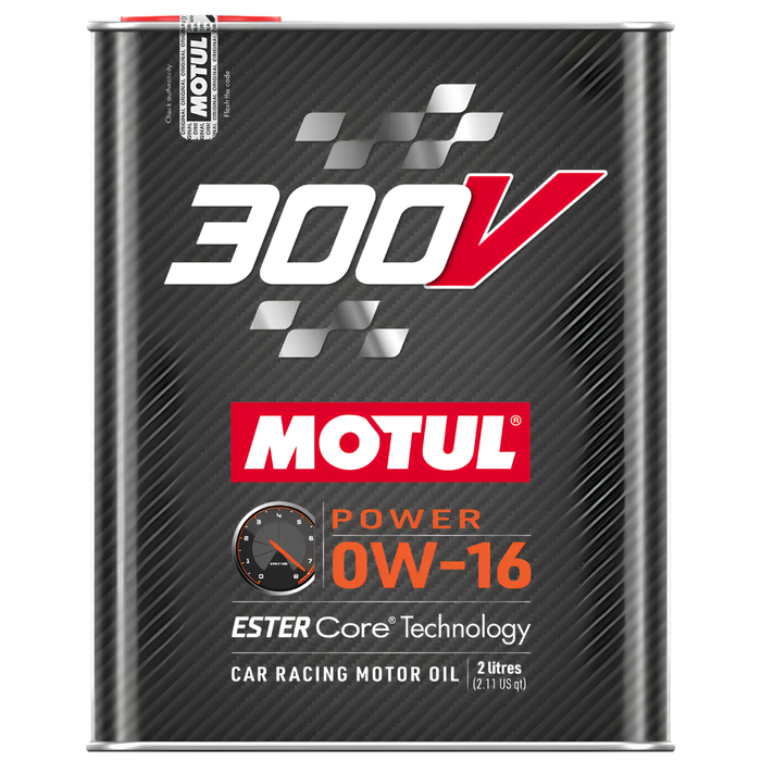 Motul 300V Power 0W-16 100% Synthetic Ester Core Racing Engine Oil 2L Pack of 4