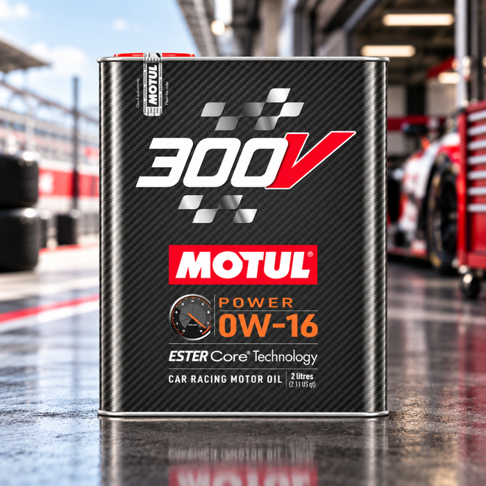Motul 300V Power 0W-16 100% Synthetic Ester Core Racing Engine Oil 2L Pack of 7